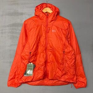 REI Co-op Insulated Hoodie Orange PrimaLoft Packable Jacket Women XL MSRP $198